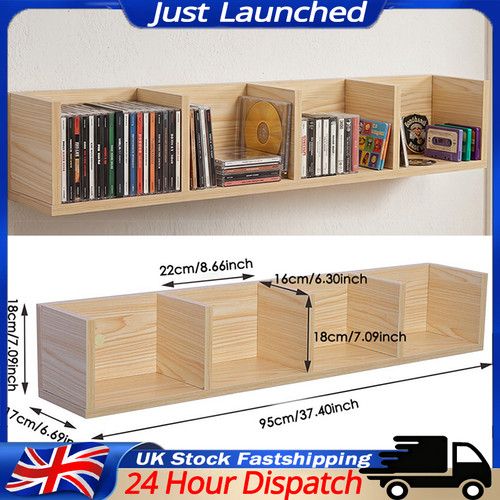 Grid wall mounted wooden cd - mounted,