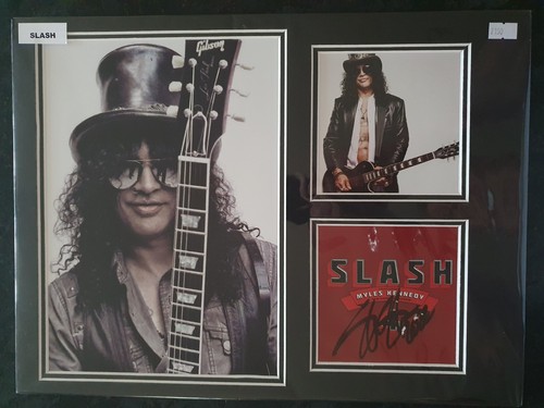 Slash signed 16x12 mounted - slash,